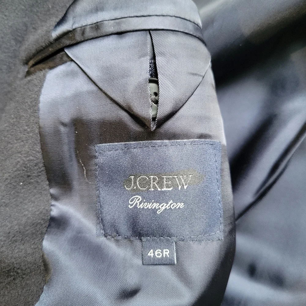 J Crew Rivington topcoat in Italian wool blend Size 46R Navy